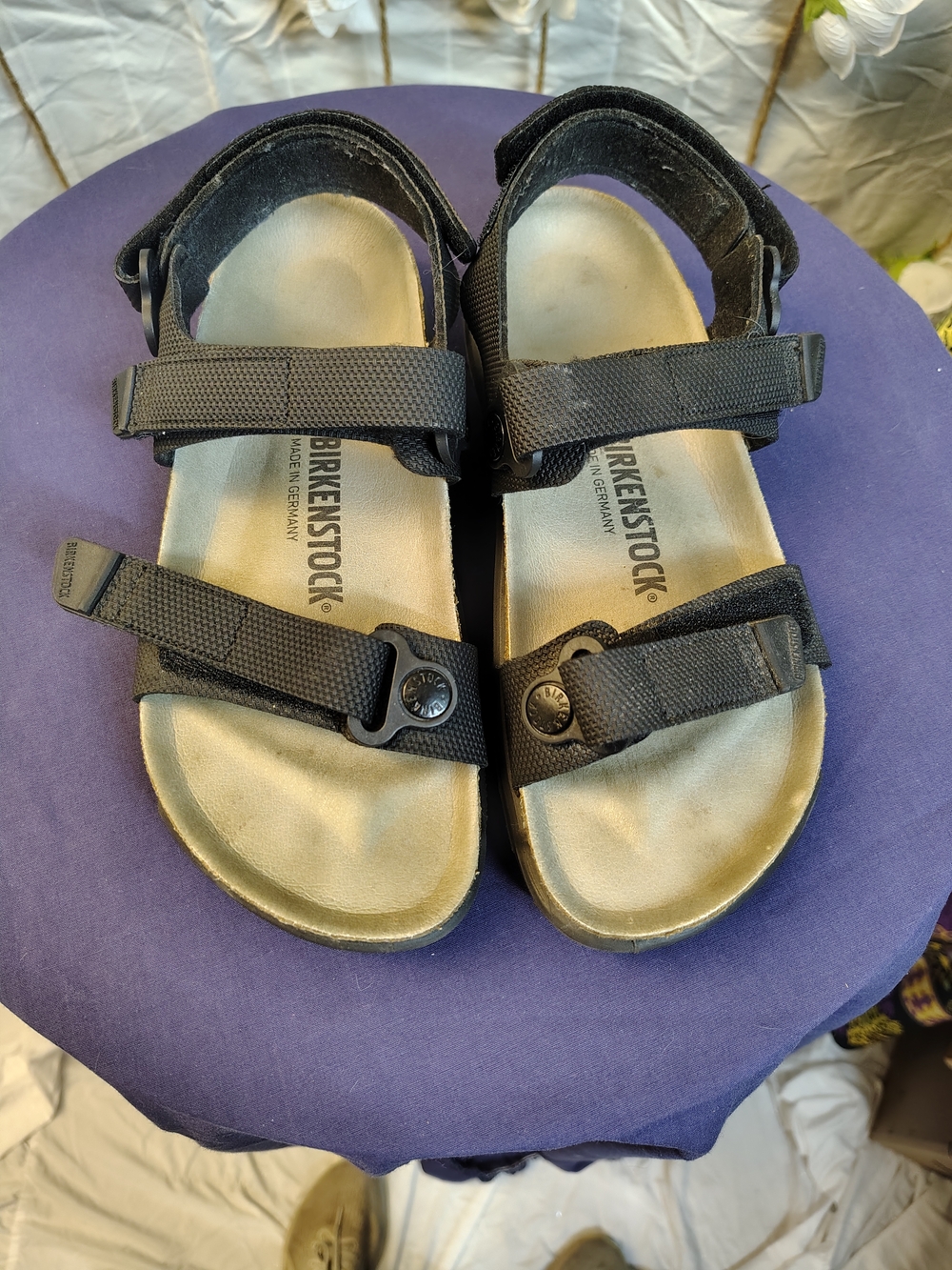 Birkenstock Women's Black Adjustable Strap Sandals